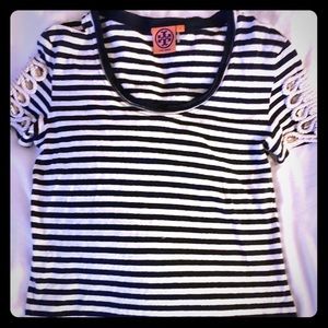 Tory Burch nautical striped tee - sz small